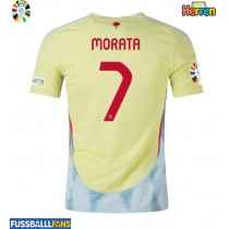 Spanien Alvaro Morata #7 Auswärtstrikot EM 2024 Kurzarm